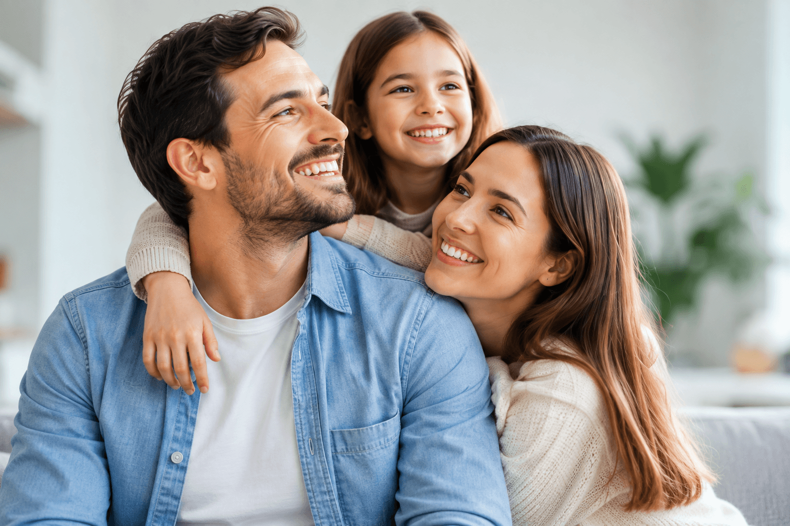 Familia recibiendo orientación sobre su plan de salud